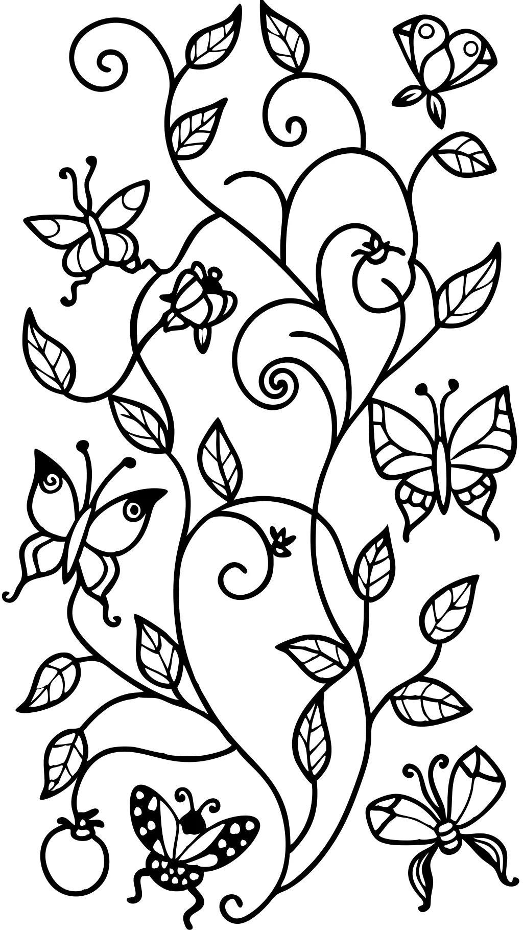 vine coloring pages